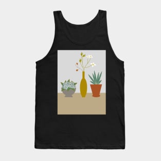 Potted Plants and a Vase Still Life Tank Top